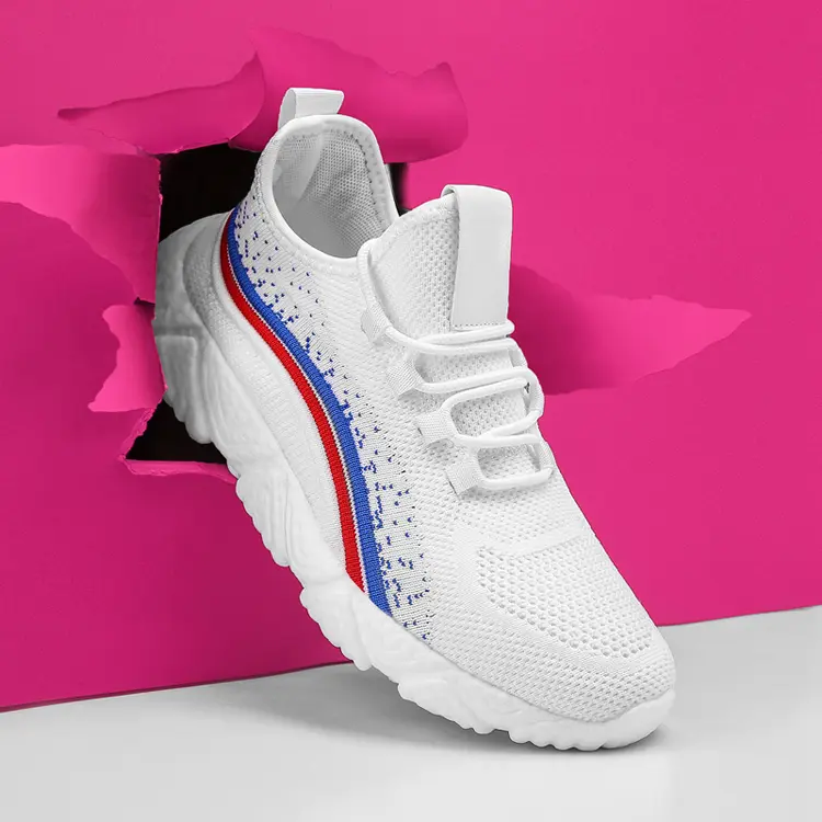 Wholesale Custom Logo Cheap Soft Outsole Cozy Breathable Sport Sneaker Men Mesh Insole Casual Shoes