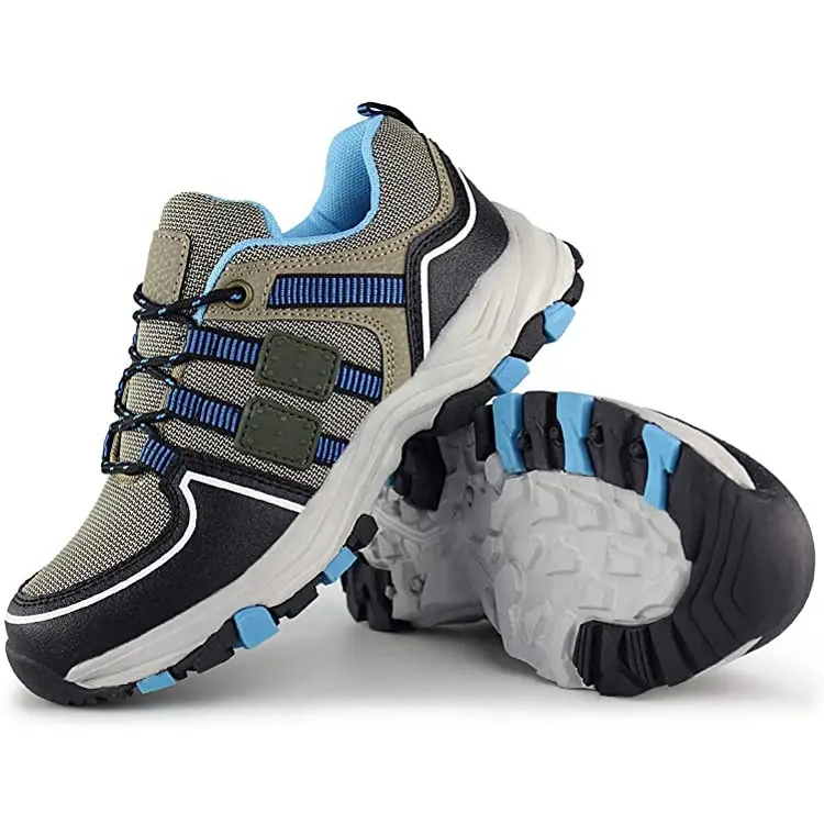 China OEM Children Sneakers Boys Girls Running Shoe Student Leather Kids Camouflage Hiking Shoes Boys