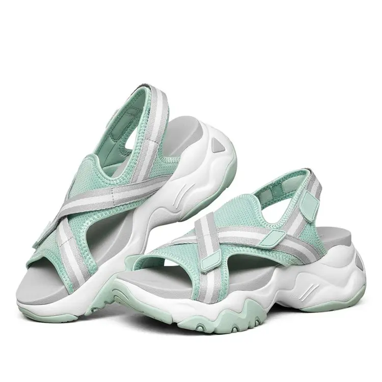 2021 Factory Custom Summer New Arrivals Zapatillas Lightweight Open Toe Women Summer Sandals Flat Platform